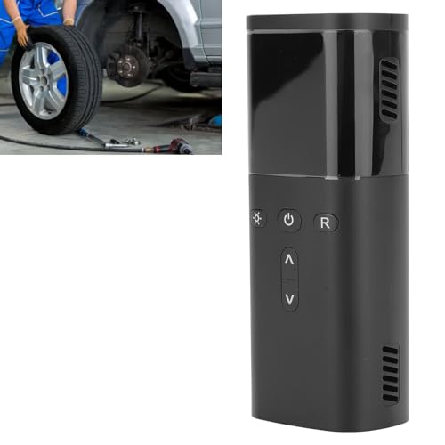 Tragbarer Reifenfüller Typ C, der Elektrische Fahrradpumpe Auflädt, Mini-Reifenluftpumpe mit LED-Licht für Auto, Fahrrad, Motorrad von YWBL-WH