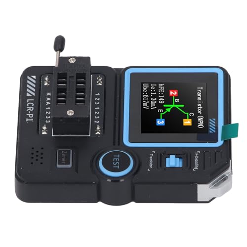 Transistortester 1,44 Zoll Diodentester Farbbildschirm P1 Transistor-Kondensator-Tester, USB Typ C von YWBL-WH