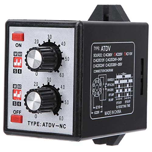 Twin Timer Relais On Off Knob-Steuerzeitschalter 6S-60M AC 220V von YWBL-WH