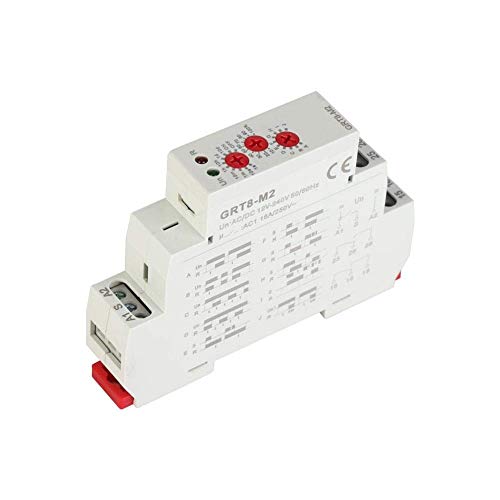 Verzögerungsrelais AC/DC 12V-240V Zeitrelais mit 10 Funktionen für DIN-Schienenmontage von YWBL-WH