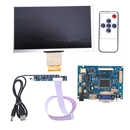 YWBL-WH 7-Zoll-LCD-TFT-Display 1024 * 600 HDMI VGA Monitor Bildschirm Kit für Raspberry Pi 3/2 von YWBL-WH