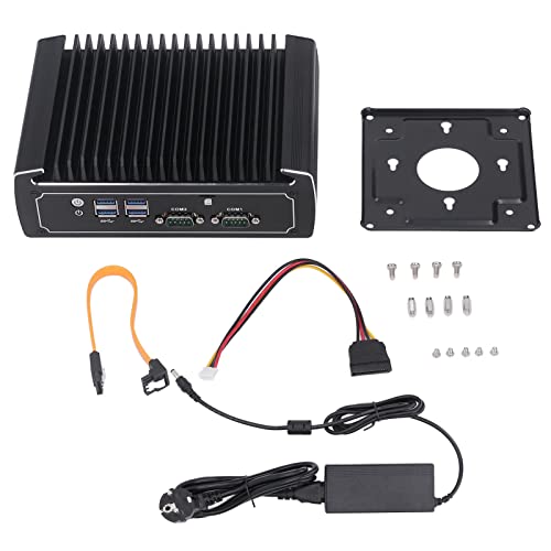 YWBL-WH Lüfterloser Industriecomputer 4G 128G Mini-Industrie-PC-Desktop-Computer 100-240V(EU Plug) von YWBL-WH
