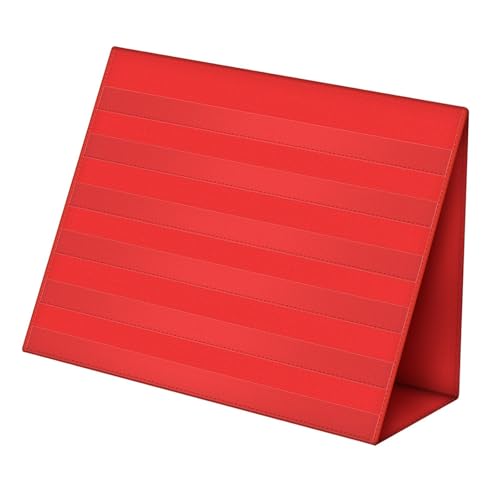 YWJLQH Desktop Kartenanzeige für Lernmaterialien, Faltbarer Kartenhalter für Kinder, Rot von YWJLQH