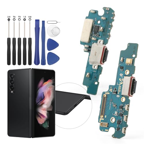 Dock-Anschluss für Samsung Galaxy Z Fold3, Ladeanschluss, Flexkabel, Ersatz für Z Fold 3 5G F926U, USB-Ladegerät, Dock-Board-Anschluss mit Werkzeug, Schwarz Dock-Anschluss für Samsung Galaxy Z Fold3, Ladeanschluss, Flexkabel, Ersatz für Z Fold 3 5G F926U, USB-Ladegerät, Dock-Board-Anschluss mit Werkzeug, Schwarz von YWLRONG
