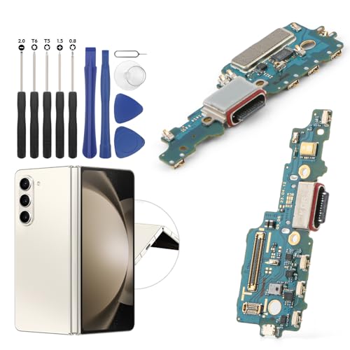 Dock-Anschluss für Samsung Galaxy Z Fold5, Ladeanschluss, Flexkabel, Ersatz für Z Fold 5 5G SM-F946U, USB-Ladegerät, Dock-Board-Anschluss mit Werkzeug, Schwarz Dock-Anschluss für Samsung Galaxy Z Fold5, Ladeanschluss, Flexkabel, Ersatz für Z Fold 5 5G SM-F946U, USB-Ladegerät, Dock-Board-Anschluss mit Werkzeug, Schwarz von YWLRONG