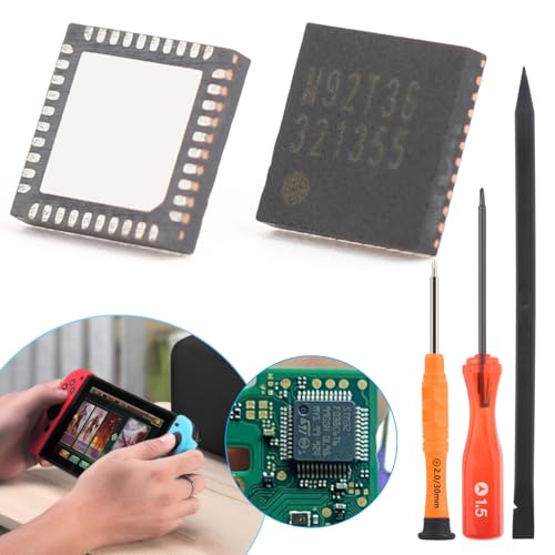 YWLRONG Nintendo Switch M92T36 USB-C Power Charging Control IC Chip Ersatz für Nintendo Switch NS Motherboard Zubehör Teile mit Reparaturwerkzeugen von YWLRONG