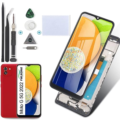 LCD für Samsung Galaxy A03 Bildschirm Ersatz für Samsung A03 A035F A035FDS A035M LCD Display Touchscreen Digitizer Montage mit Kit (schwarz mit Rahmen) von YWLRONG