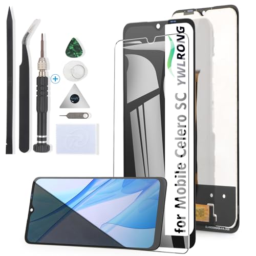 YWLRONG Boost Mobile Celero SC 5G Bildschirm Ersatz für Mobile Celero SC 5G SN339D Display Touchscreen Digitizer Montage Ersatz mit Werkzeugen (schwarz) von YWLRONG