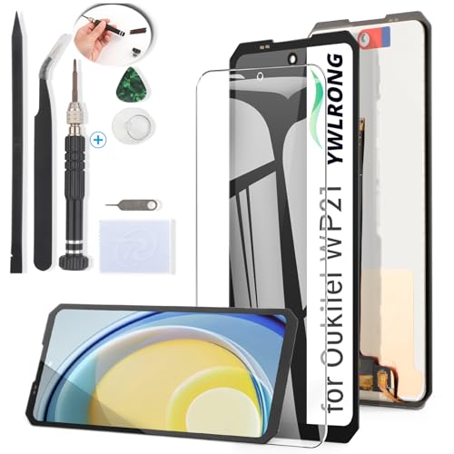 YWLRONG Oukitel WP21 Bildschirm Ersatz für Oukitel WP21 / WP21 Ultra Display Touchscreen Digitizer Montage Ersatz mit Werkzeugen (schwarz) von YWLRONG