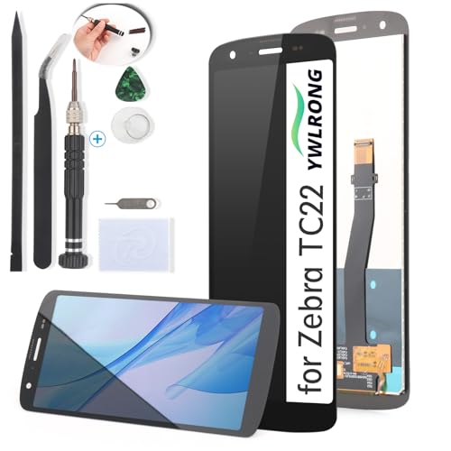 YWLRONG Zebra TC22 Bildschirm Ersatz für Zebra TC22/TC27 Display Touchscreen Digitizer für Hand-Barcode-Scanner Montage Ersatz mit Werkzeug (mit Kamera-Ausschnitt) von YWLRONG