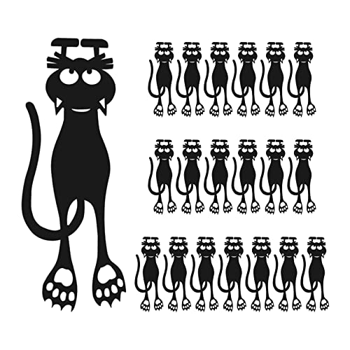 20 Stück Katzen-Lesezeichen für Männer und Frauen, Buchliebhaber, niedliche neugierige Katzenpfoten zum Finden des Leseforts, Cartoon-Tier-Lesezeichen für Geburtstagsgeschenk, Lehrer-Wertschätzung von YWNYT