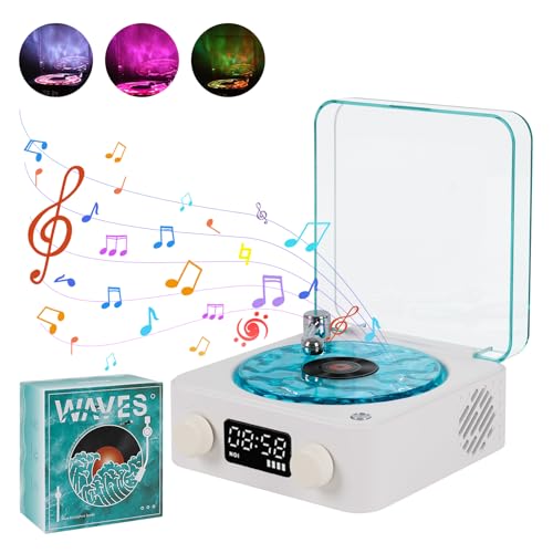 The Waves Vinyl-Player, neu verbesserter Vinyl-Schallplattenspieler mit RGB-Licht, Heim-Audio-Plattenspieler, Vinyl-Bluetooth-Lautsprecher, 3 Modi-Stereo-Sound, Schlafhilfe mit 4 Sounds of Nature The Waves Vinyl-Player, neu verbesserter Vinyl-Schallplattenspieler mit RGB-Licht, Heim-Audio-Plattenspieler, Vinyl-Bluetooth-Lautsprecher, 3 Modi-Stereo-Sound, Schlafhilfe mit 4 Sounds of Nature von YWNYT