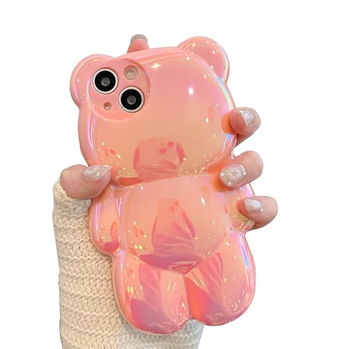 YWYUHE Bären-Handyhülle, kompatibel mit iPhone 15 Pro Max, niedliche 3D-Holografische Bär-Hülle, stoßfeste Kpop-Cartoon-Hülle für Frauen und Mädchen YWYUHE Bären-Handyhülle, kompatibel mit iPhone 15 Pro Max, niedliche 3D-Holografische Bär-Hülle, stoßfeste Kpop-Cartoon-Hülle für Frauen und Mädchen von YWYUHE