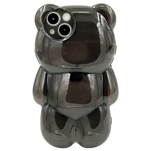 YWYUHE Lustige Handyhülle, kompatibel mit iPhone 16 Plus, niedlicher 3D-klarer schwarzer Bär, stoßfeste Kpop-Cartoon-Bär-Handyhülle für Frauen und Mädchen YWYUHE Lustige Handyhülle, kompatibel mit iPhone 16 Plus, niedlicher 3D-klarer schwarzer Bär, stoßfeste Kpop-Cartoon-Bär-Handyhülle für Frauen und Mädchen von YWYUHE