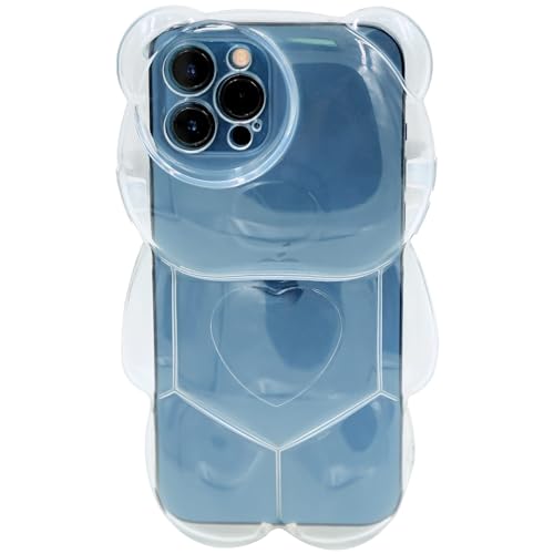 YWYUHE Lustige Handyhülle, kompatibel mit iPhone 16 Plus, niedlicher 3D-klarer weißer Bär, stoßfeste Kpop-Cartoon-Bär-Handyhülle für Frauen und Mädchen YWYUHE Lustige Handyhülle, kompatibel mit iPhone 16 Plus, niedlicher 3D-klarer weißer Bär, stoßfeste Kpop-Cartoon-Bär-Handyhülle für Frauen und Mädchen von YWYUHE