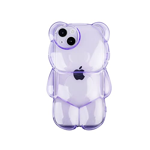 YWYUHE Lustige Handyhülle, kompatibel mit iPhone 16 Plus, niedliches 3D-Design, transparent, violett, stoßfest, Kpop-Cartoon-Bär-Handyhülle für Damen und Mädchen YWYUHE Lustige Handyhülle, kompatibel mit iPhone 16 Plus, niedliches 3D-Design, transparent, violett, stoßfest, Kpop-Cartoon-Bär-Handyhülle für Damen und Mädchen von YWYUHE