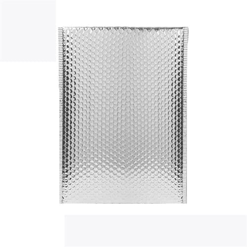 Bubble Mailer 100 Pcs Gift Envelopes Bags for Packaging Bubble Mailers Padded Envelopes Waterproof Packaging Bags Thicken Postage Bag(Silver,15 * 20cm) von YXADGML