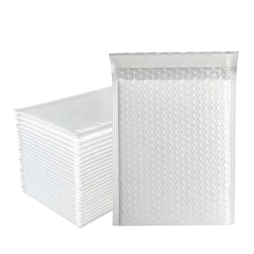 Bubble Mailer 50 Pcs Envelopes for Bags Padded Envelopes for Packaging Seal Mailing Gift Padding(White,18 * 23cm) von YXADGML