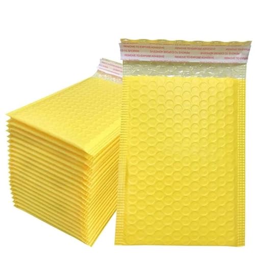 Bubble Mailer 50 Pcs Envelopes for Bags Padded Envelopes for Packaging Seal Mailing Gift Padding(Yellow,18 * 23cm) von YXADGML