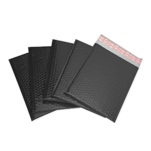 Bubble Mailer 50 Stück Luftpolsterumschläge mit stoßfesten und wasserdichten Eigenschaften for kleine Unternehmen – gepolsterte Umschläge, gefüttert, selbstklebend(Black,18 * 23cm) von YXADGML