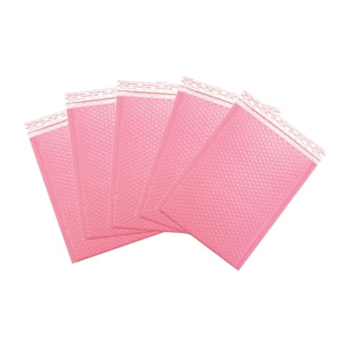 Bubble Mailer 50 Stück Luftpolsterumschläge mit stoßfesten und wasserdichten Eigenschaften for kleine Unternehmen – gepolsterte Umschläge, gefüttert, selbstklebend(Pink,11 * 13cm) von YXADGML