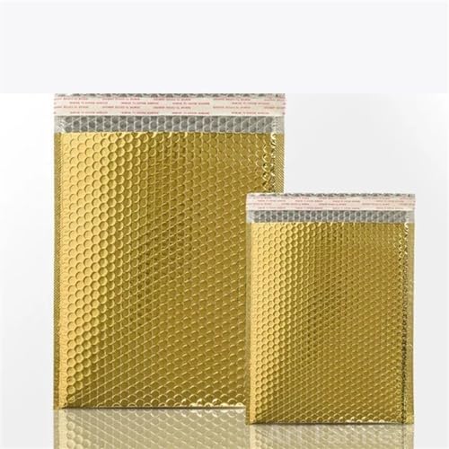 Bubble Mailer 50pcs bubble envelopes self-sealing envelopes gift bags laser packaging book packaging bags(Gold,15 * 20cm) von YXADGML