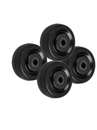 1,5 Zoll schwarzes Gummi-Einzelrad, Durchmesser 40 mm, Stummschaltung for Möbel, 4 Stück von YXHVYUUL