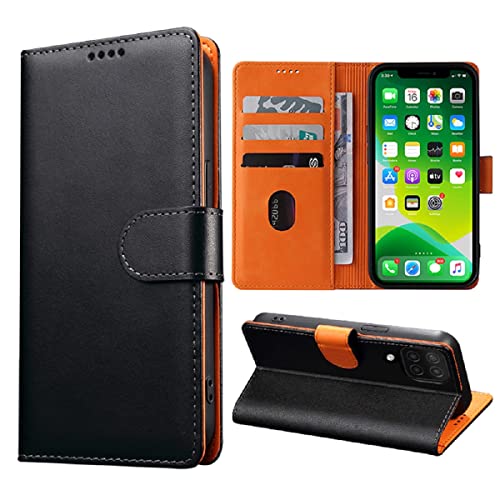 YXKJ - Hülle Kompatibel mit Samsung Galaxy A54 5G, Premium Business Leder Schutzhülle (Magnetismus, Flip Case, Mit Kartenfach) - Schwarz von YXKJ