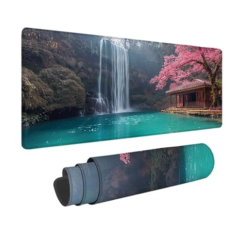 Fallen Gaming Mauspad XXL 1000x500x3mm, 3MM Genähten Kanten Mousepad Blau Schreibtischunterlage mit rutschfeste Gummibasis, Gaming Zubehör WassXerdicht Mouse Pad für PC, Laptop, Geschenke -xy2503GC von YXYBBBDOU