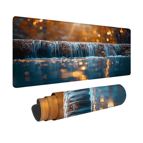 Fallen Gaming Mauspad XXL 1500 x 800mm, 3MM Genähten Kanten Mousepad Weiß Schreibtischunterlage mit rutschfeste Gummibasis, Gaming Zubehör WassXerdicht Mouse Pad für PC, Laptop, Geschenke -xy2503LU von YXYBBBDOU