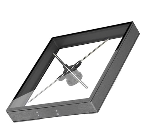 50 cm 19,7 Zoll / 45 cm 17,7 Zoll 3D-Fan-Hologramm-Projektor Integrierte Maschine WiFi Led Sign Holographische Lampe Player Mit Abdeckung Werbedisplay Licht Festival-Werbedisplay(Gray,P50) von YXZKJZJ