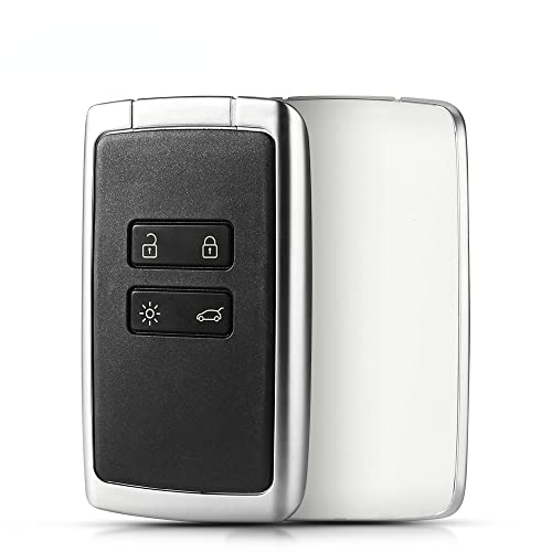 Kompatibel mit Renault Megane 4 Talisman Kadjar Espace 5 2015-2020 Schlüsselkarte Autoschlüssel Gehäuse Gehäuse Abdeckung Schlüsselanhänger (Farbe: Weiß) von YYHHMM