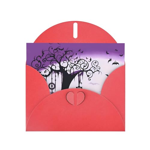 YYHWHJDE Grußkarte aus hochwertigem Perlenpapier, 10,2 x 15,2 cm, für Geburtstagskarte, Party-Einladungskarten, Rot / Violett / Schwarz von YYHWHJDE