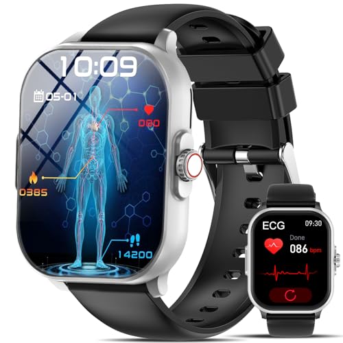 Gesundheitsuhr Smartwatch Damen Herren,2.01”𝐄𝐊𝐆+𝐇𝐑𝐕/ΒΙυtzυcker Annehmen/Anruf tätigen ΑpΝOE-ErKEΝΝuΝG 2025 Smart watch Wetter Herzfrequenz Schlaf Fitnessuhr Sportuhr Android iOS (Silver Black) Gesundheitsuhr Smartwatch Damen Herren,2.01”𝐄𝐊𝐆+𝐇𝐑𝐕/ΒΙυtzυcker Annehmen/Anruf tätigen ΑpΝOE-ErKEΝΝuΝG 2025 Smart watch Wetter Herzfrequenz Schlaf Fitnessuhr Sportuhr Android iOS (Silver Black) von YYKY