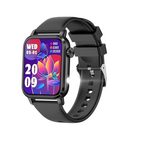 YYKY Smartwatch Herren Damen Mit Taschenlampe & Individuellem Video-Wallpaper Ideal für Outdoor Schlafzimmer (Ink Black) von YYKY