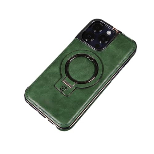 Ascribei for iPhone Case,Ascribei Luxury Leather Invisible Stand for iPhone Case,Super Luxury Invisible Stand for iPhone Leather Case 15 14 13 Pro Max (for iPhone12,Green) von YYPLT