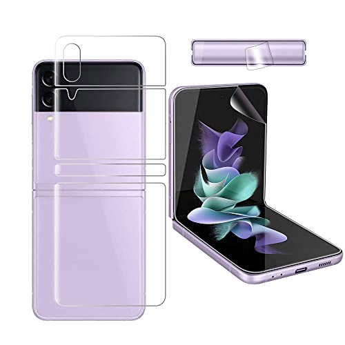 Schutzfolie Kompatibel für Samsung Galaxy Z Flip 3 5G, [2 Pack] Displayschutzfolie 3D Full Cover Panzerglasfolie 9H HD Klar Anti-Kratzer Blasenfrei für Samsung Galaxy Z Flip 3 5G von YYST