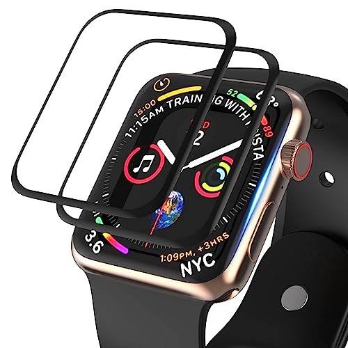 YYST Schutzfolie Kompatibel mit Apple Watch 44mm Series 6/SE/5/4, [2 Pack] 3D Full Cover Displayschutzfolie für iWatch Series 6 44mm Folie, Anti-Kratzer, Blasenfrei, Anti-Fingerprint, HD Klar von YYST