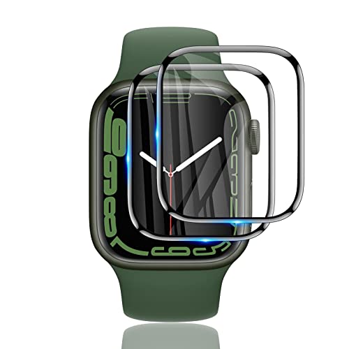 YYST Schutzfolie Kompatibel mit Apple Watch Series 8/7 41MM, [2 Stück] 3D Full Cover Displayschutzfolie für iWatch Series 8/7 41MM Folie, Anti-Kratzer, Blasenfrei, Anti-Fingerprint, HD Klar von YYST