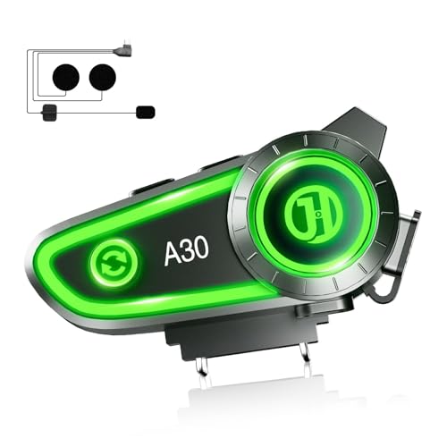 YYTFY Motorrad Helm Lautsprecher Bluetooth Headset Bluetooth Helm Headset Mit Voice Assistant,IPX67 Wasserdicht Und HiFi Sound Qualität Bluetooth Kopfhörer 1200mAh Batterie von YYTFY