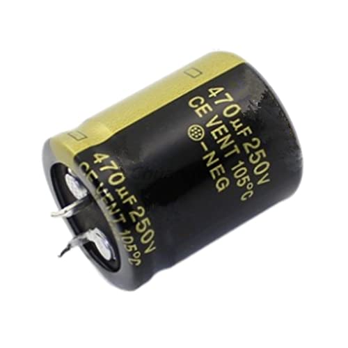 Elektronische Geräte 2 Stück Audio-Elektrolytkondensator 250V470UF 22 * ​​40 25 * 30 25 * 40MM for Audio-HiFi-Verstärker Hochfrequenzlautsprecher mit niedrigem ESR (Size : 25x30MM) von YYVFLAUX