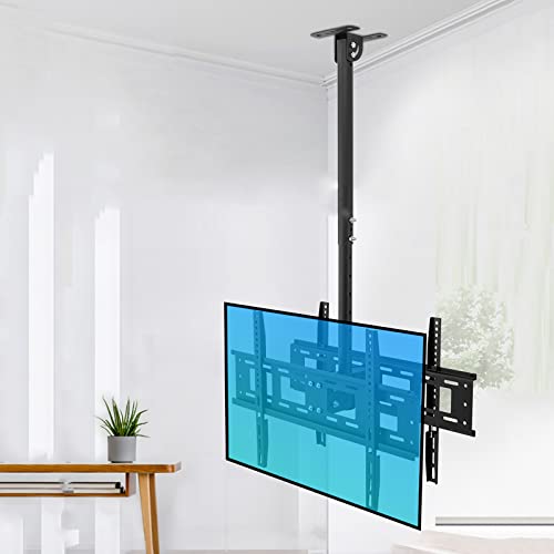TV-Deckenhalterung, vollbewegliche Decken-TV-Halterung, höhenverstellbar, neig- und schwenkbar, passend für 101,6-177,8 cm große Fernseher (Größe: 1,5–2 m) (2,5) von YYWTXC