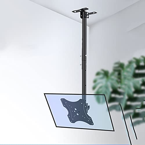 TV-Wandhalterung, Decken-TV-Halterung, Höhenverstellung, hängende TV-Halterung, für 35,6-81,3 cm flache und gebogene Fernseher bis zu 40 kg (Größe 2,5–3 m) von YYWTXC