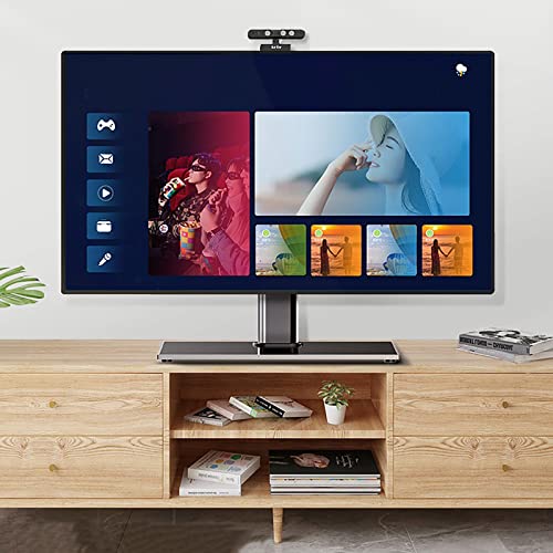 TV-Wandhalterung, TV-Ständer, Tisch-TV-Ständer für 32 bis 65 Zoll Flachbildfernseher, höhenverstellbar, mit gehärtetem Glasboden, mit Traglast 45 kg TV-Wandhalterung, TV-Ständer, Tisch-TV-Ständer für 32 bis 65 Zoll Flachbildfernseher, höhenverstellbar, mit gehärtetem Glasboden, mit Traglast 45 kg von YYWTXC