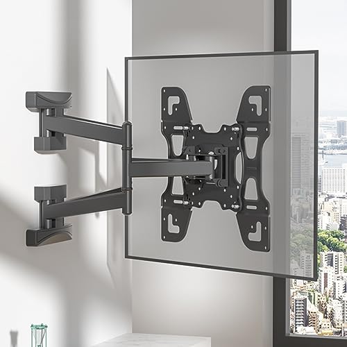 Vollbewegliche TV-Wandhalterung für 81,3 - 165 cm (32 - 65 Zoll) große Fernseher, schwenkbare Verlängerung, neigbar, Nivellierung, TV-Halterung, breites Buttly-Panel-Design, max. 400 x 400 mm von YYWTXC