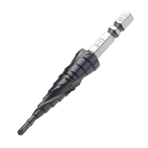 1 stück HRC89 M35 Kobalt TiAlN Beschichtet Stufenbohrer Sechskantschaft Schnellarbeitsstahl Metall Bohrlochöffner Werkzeug(4-12mm) von YZADSXCL