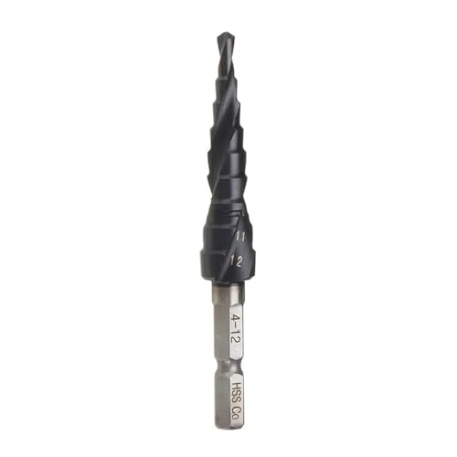 1 stück M35 Kobaltbeschichteter Stufenbohrer 1/4 Zoll Sechskantschaft Schnellarbeitsstahl Metallbohrer Lochöffner Werkzeug(4-20mm) von YZADSXCL