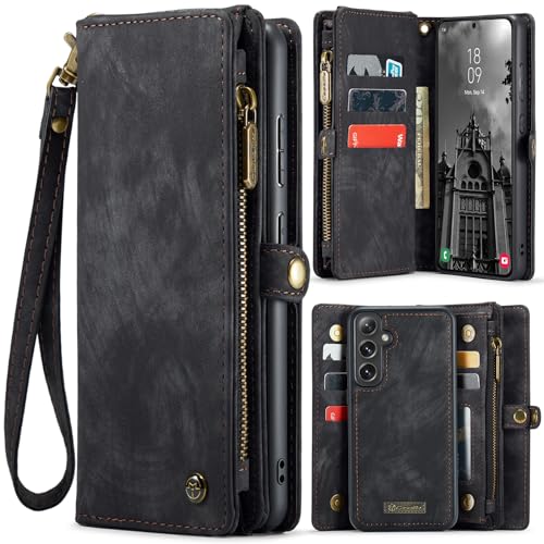 CaseMe Schutzhülle für Samsung Galaxy S24 Plus/S24+, Magnet-Klapphülle mit Reißverschluss, Ständer, Premium-strapazierfähiges PU-Leder, Folio-Schutzhülle mit Kartenhalter, Umhängeband, Armband CaseMe Schutzhülle für Samsung Galaxy S24 Plus/S24+, Magnet-Klapphülle mit Reißverschluss, Ständer, Premium-strapazierfähiges PU-Leder, Folio-Schutzhülle mit Kartenhalter, Umhängeband, Armband von YZBYFON