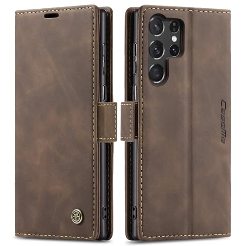 YZBYFON Schutzhülle für Samsung Galaxy S25 Ultra, weiches PU-Leder, Klappetui, magnetischer Ständer, Klapphülle mit Ausweis- und Kreditkartenfächern (Kaffee, S25 Ultra) YZBYFON Schutzhülle für Samsung Galaxy S25 Ultra, weiches PU-Leder, Klappetui, magnetischer Ständer, Klapphülle mit Ausweis- und Kreditkartenfächern (Kaffee, S25 Ultra) von YZBYFON