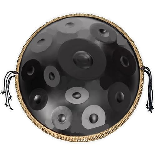 432 Hz/440 Hz Handpan-Trommel 12 Töne 22 Zoll Tambor Meditationsinstrument Yoga-Musiktrommel Anfänger Stahlzungentrommel für Musikheilung(12 notes 440Hz) von YZDKR